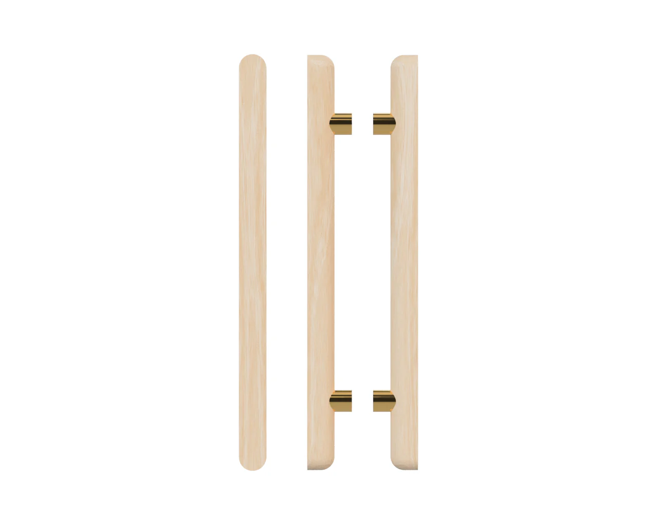 T12 Timber Pull Handle, Victorian Ash (Pair)