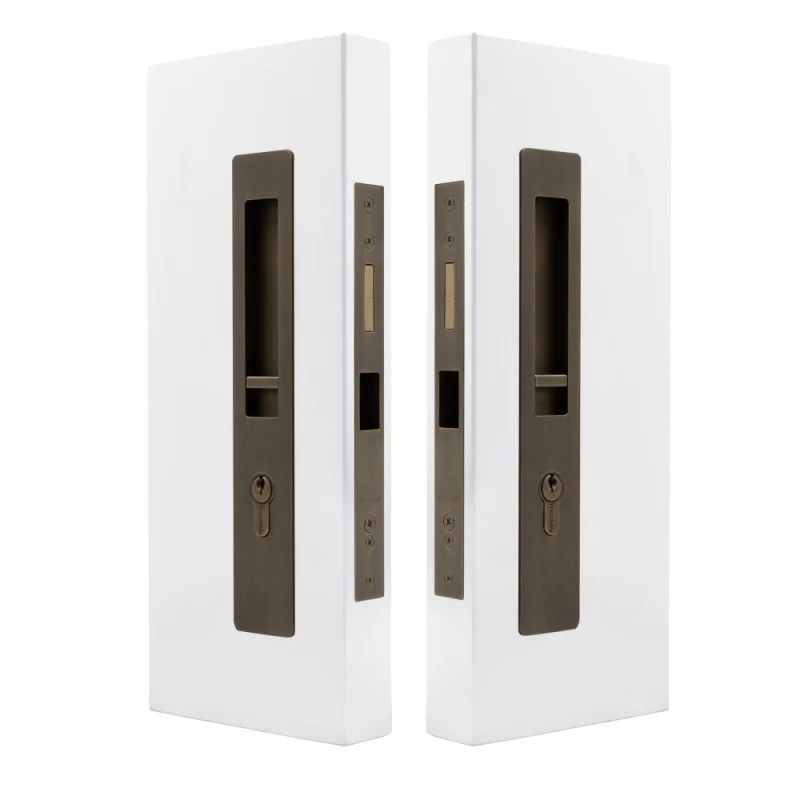 Windsor LUME Sliding Door Flush Pulls – Locking Set, Key/Key (38-42mm Doors)