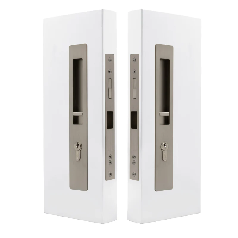Windsor LUME Sliding Door Flush Pulls – Locking Set, Key/Key (43-50mm Doors)