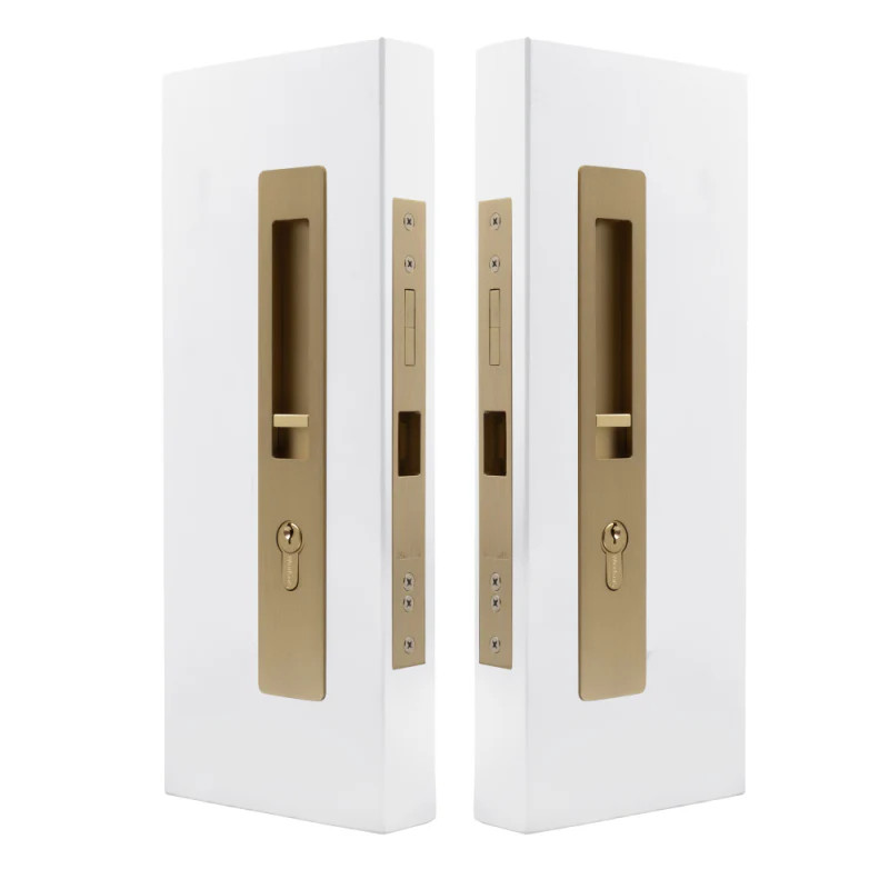 Windsor LUME Sliding Door Flush Pulls – Locking Set, Key/Key (51-58mm Doors)