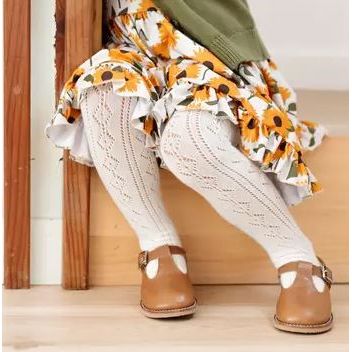 Little Stocking Co. – Fancy Knit Tights – Ivory