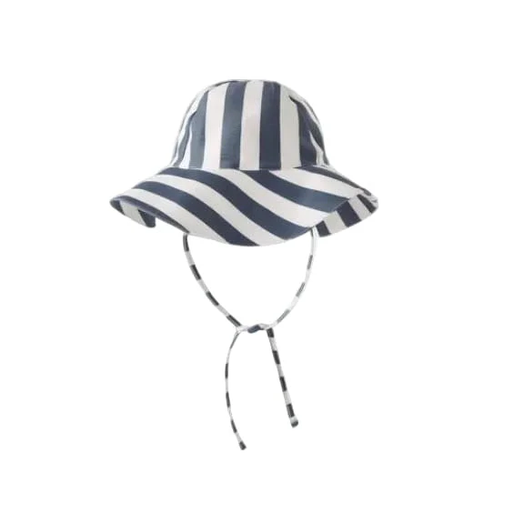 Rylee + Cru Floppy Swim Hat- Navy Stripe