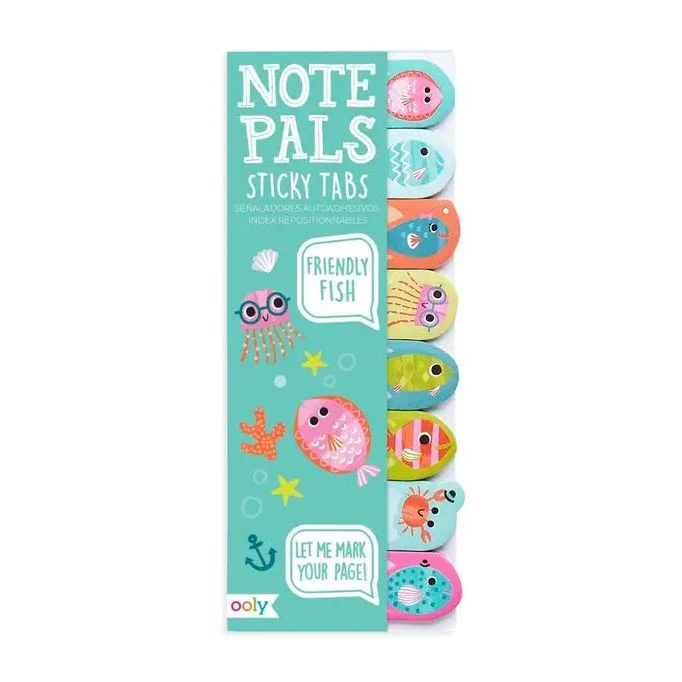 Ooly Note Pads Sticky Tabs- Friendly Fish