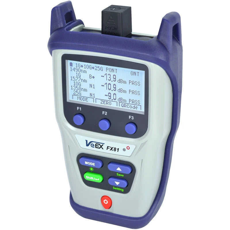 VeEX | (GOOGLE APPROVED) FX81T-25G Downstream PON Terminated Power Meter, 1G/10G/25G | #Z06-99-280P