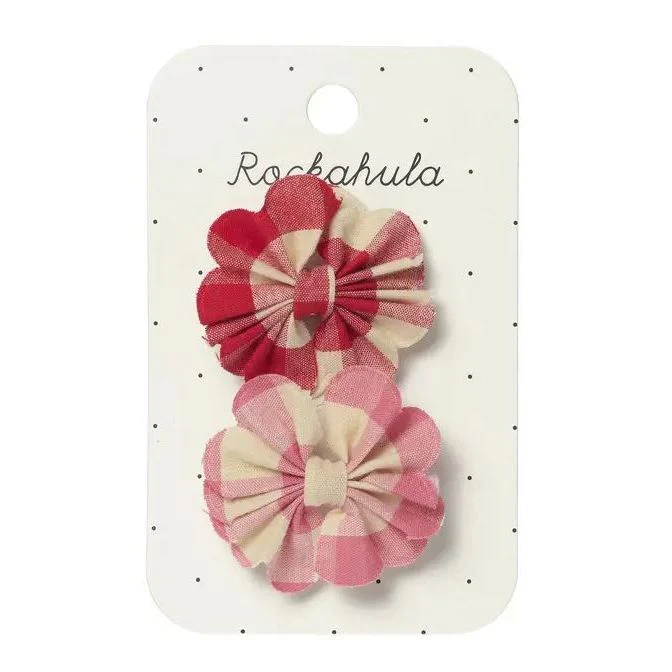Rockahula Scalloped Gingham Bow Clips
