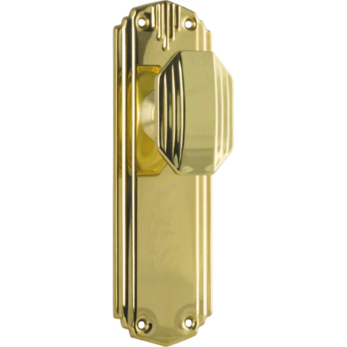 Tradco Napier Art Deco Knob on Long Backplate (Pair)