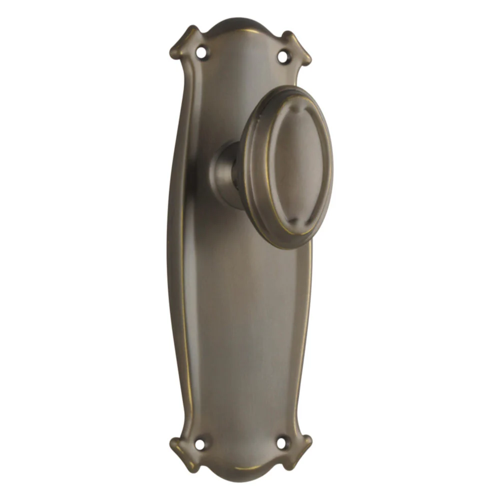 Tradco Bungalow Knob on Long Backplate (Pair)