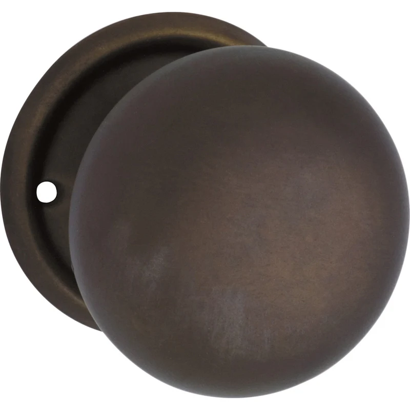 Tradco Plain Mortice Knob on Round Rose (Pair)