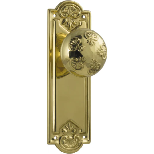 Tradco Nouveau Knob on Long Backplate (Pair)