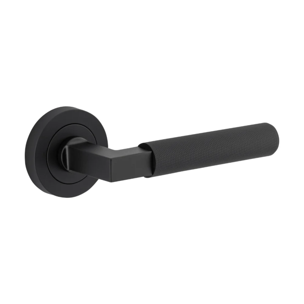 Iver Brunswick Lever on Round Rose (Pair)