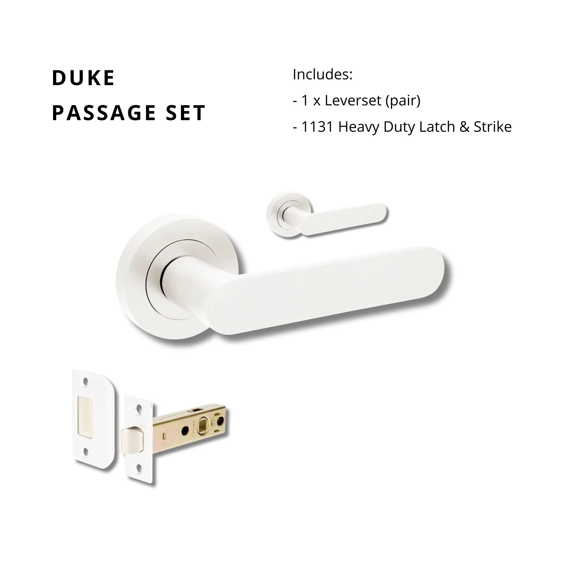 Zanda Duke Lever Set – White