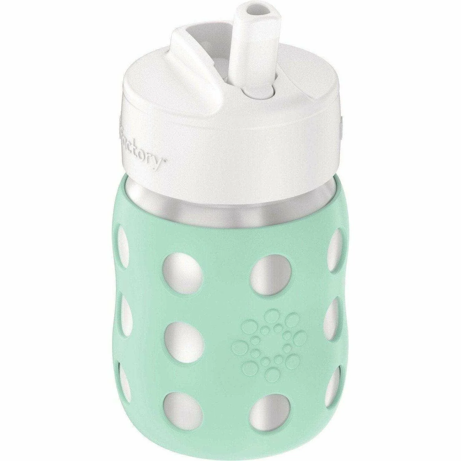 Lifefactory 8oz Stainless Steel Baby Bottle with Pivot Straw Cap - Image 2