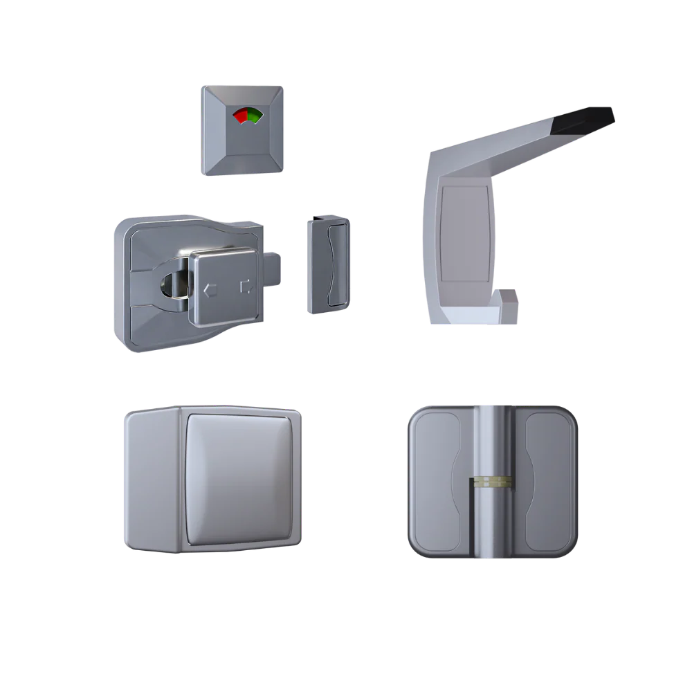 Metlam Moda Spring Privacy Kit – Satin Chrome