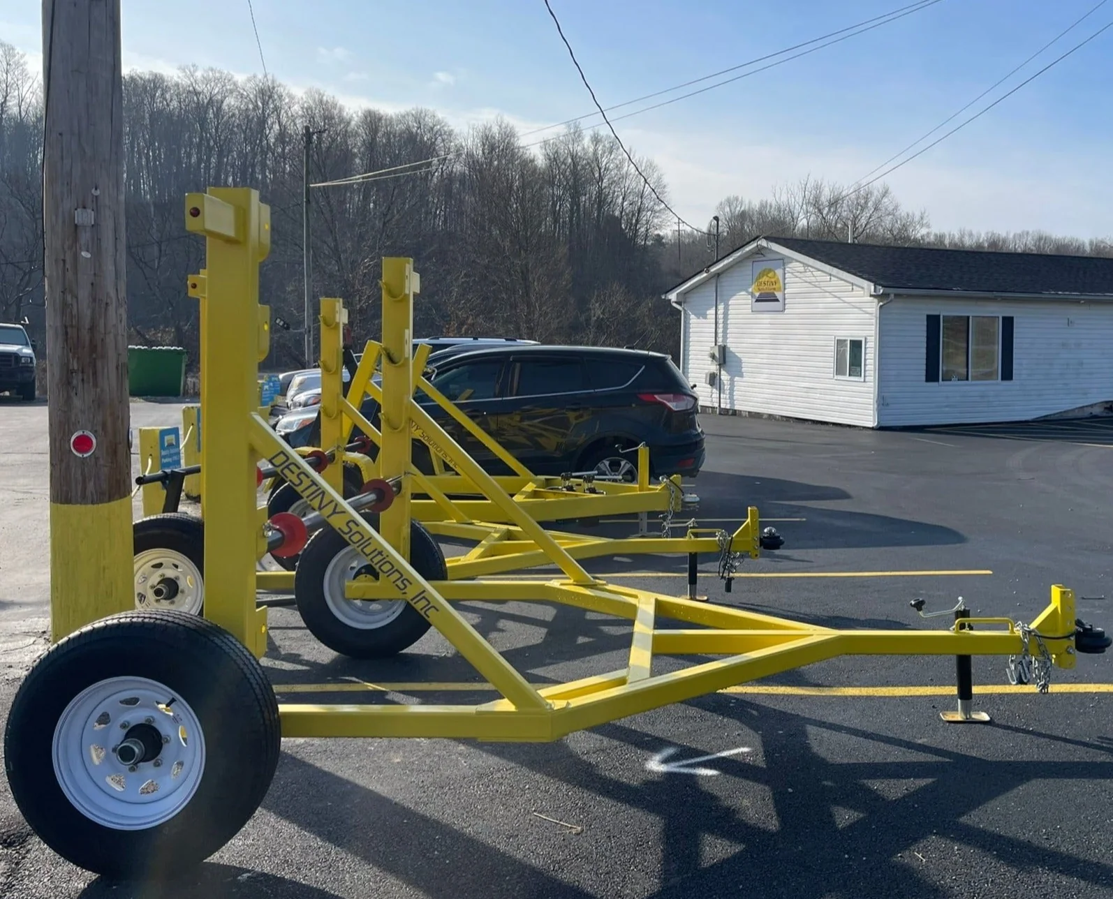DESTINY SOLUTIONS | Heavy Duty Manual-Adjustable Height Reel Trailer – 5,200 lb Capacity | #RTM-5200K