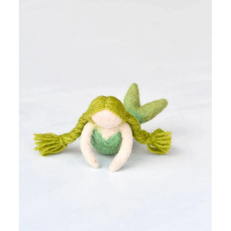 Tara Treasures Felt Waldorf Mermaid – Green Hair