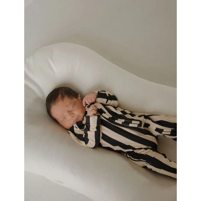 Forever French Bamboo Zip Pajamas – Midnight Stripe