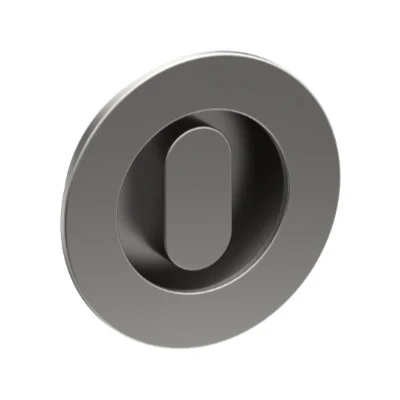 Round Sliding Door Flush Pull Handle with Privacy Turn