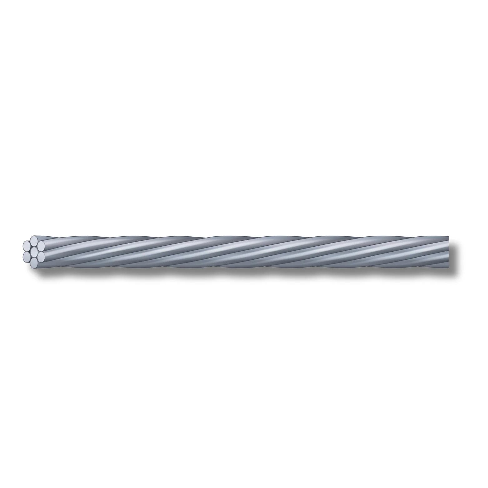 Priority Wire & Cable | 1/4 in 75 STR-EHS CLASS A GALV. RUS APPROVED 1/4 STRAND 1 X 5000' REEL | #1/4-STR-EHS - Image 2