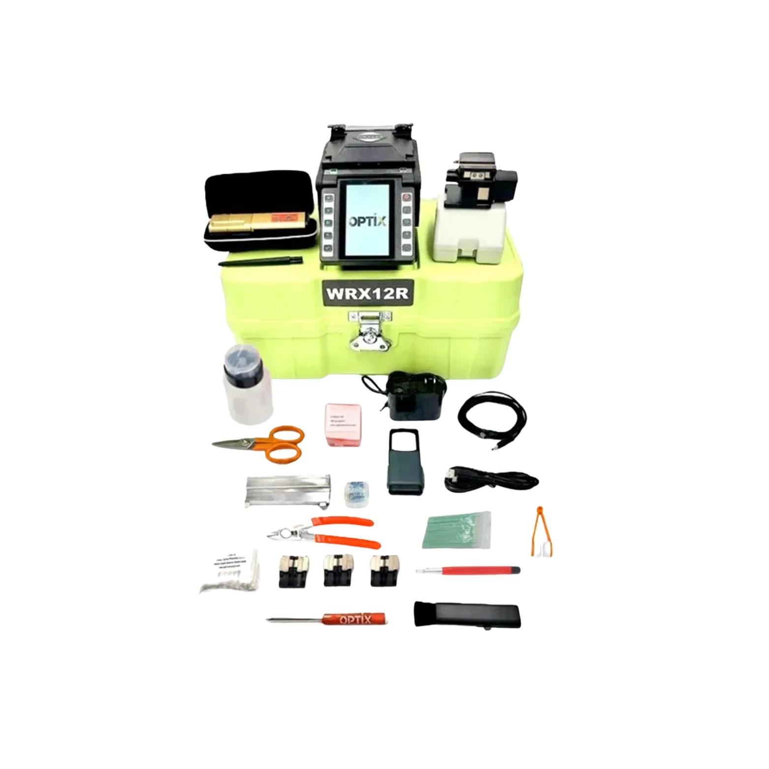 OPTIX AMERICA | Ribbon Splicer Kit W/Precision Cleaver, Thermal Stripper, 12f Holders | #WRX12R