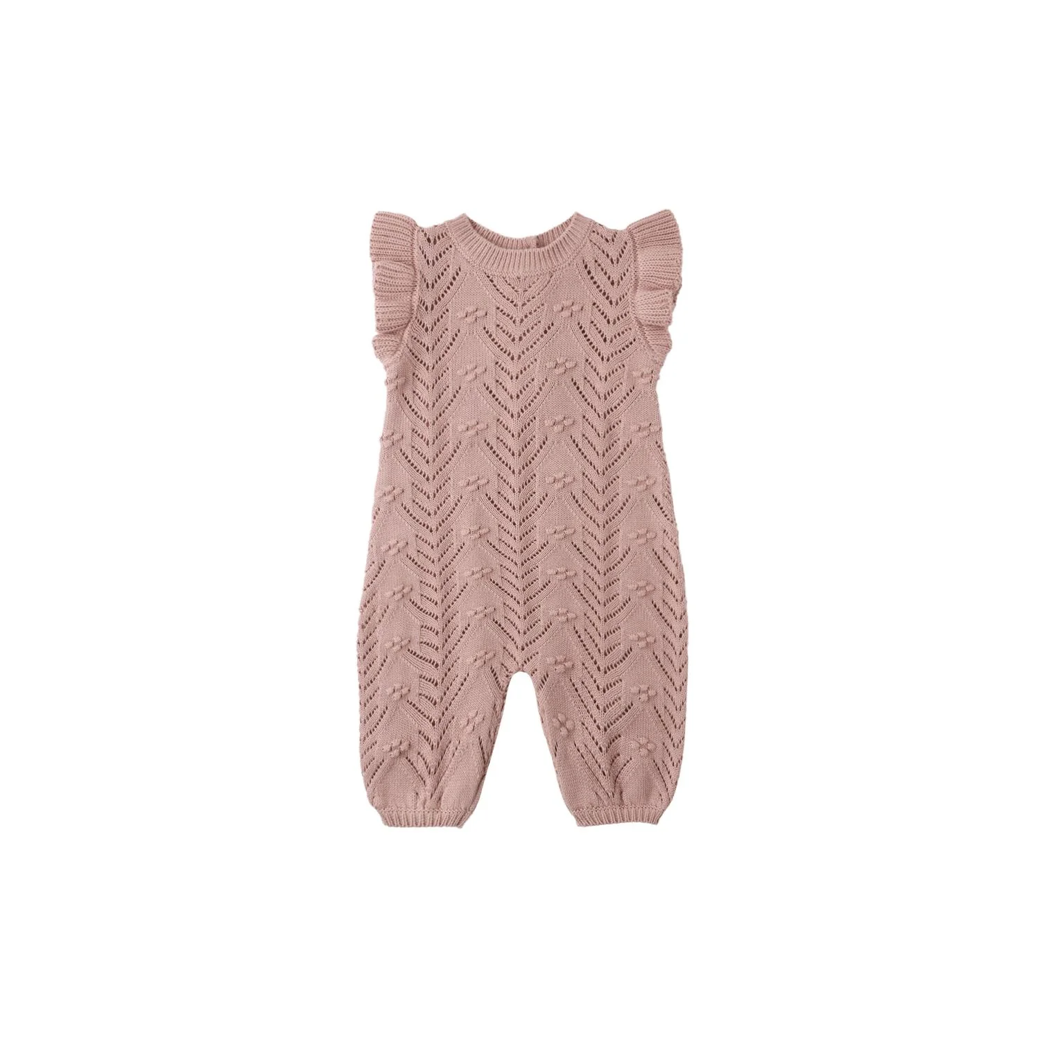 Quincy Mae Mira Knit Romper Mauve