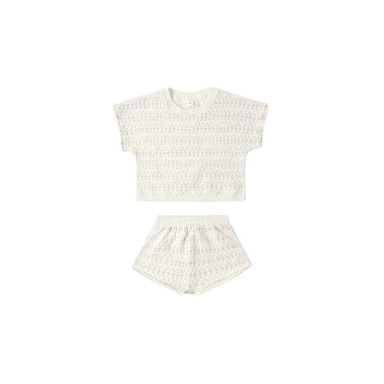 Quincy Mae Relaxed Summer Knit Set- Ivory