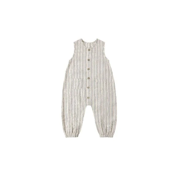 Rylee + Cru Woven Jumpsuit- Nautical Stripe