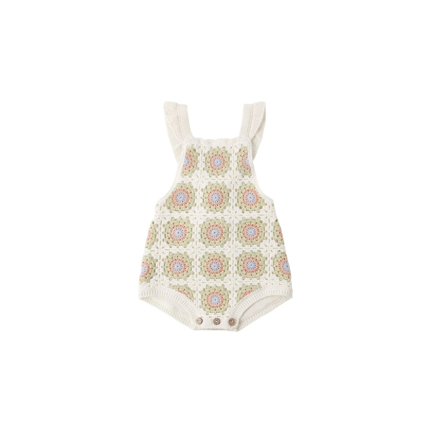 Rylee + Cru Crochet Romper – Citron Daisy Check