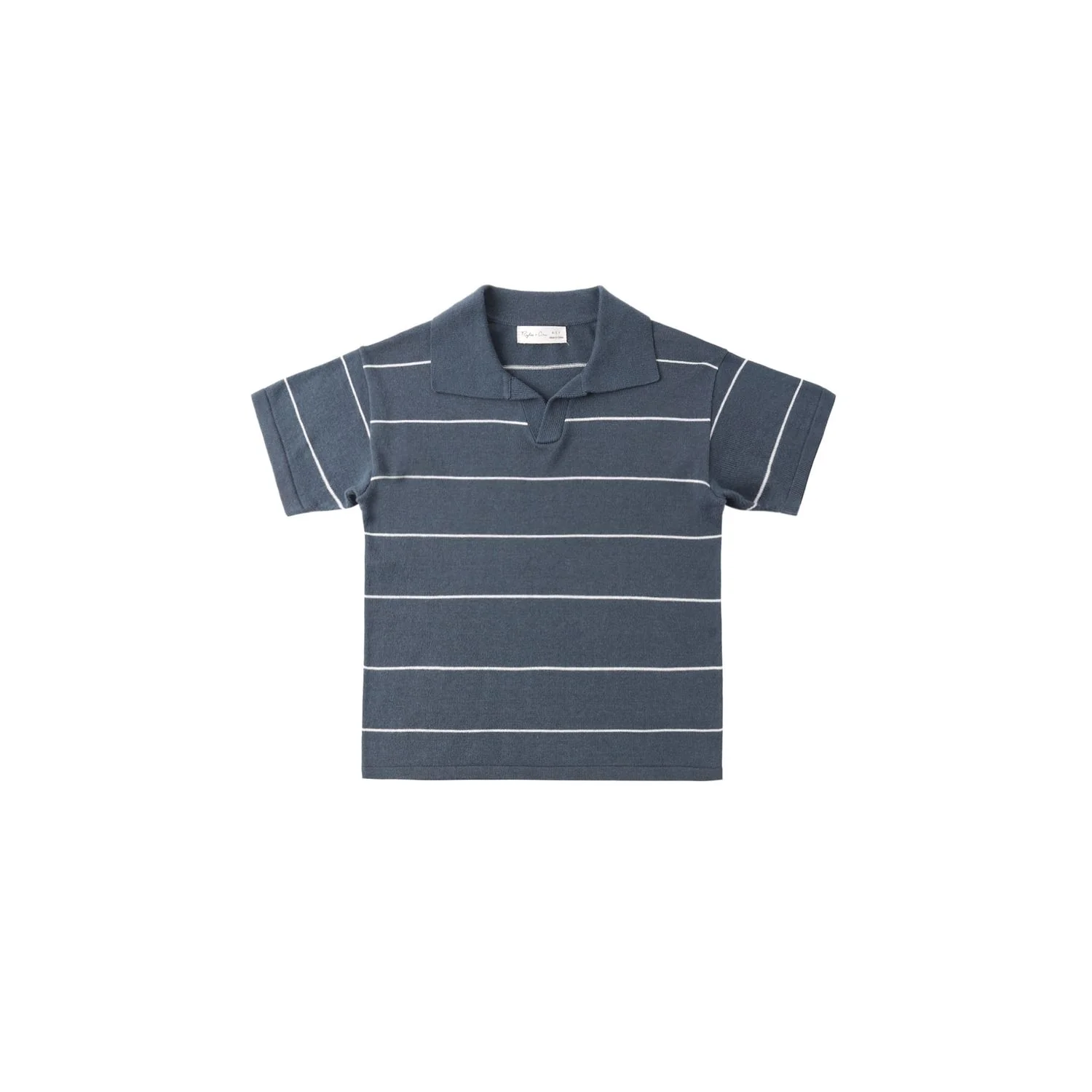Rylee + Cru Chandler Knit Polo – Navy Stripe