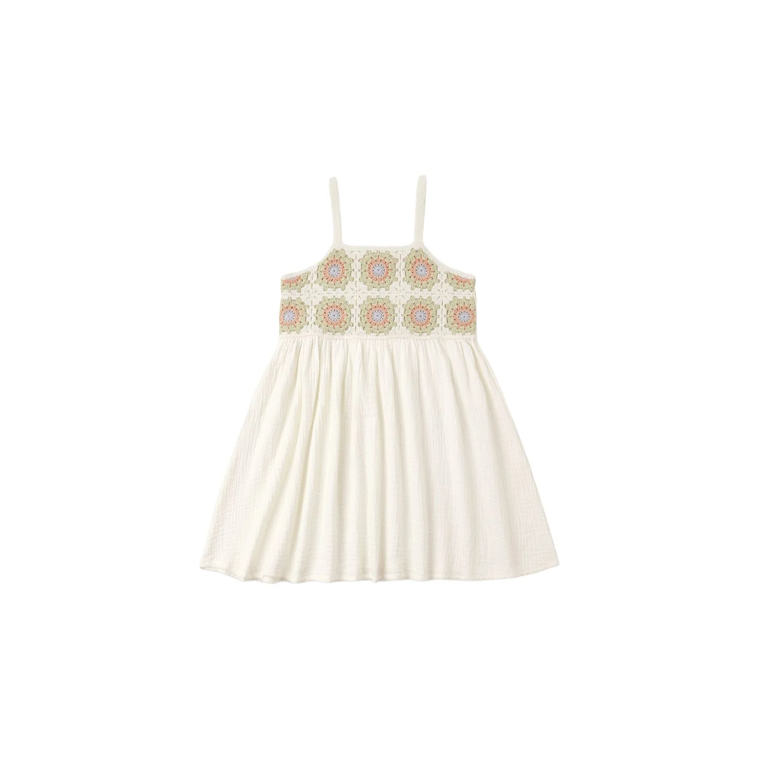 Rylee + Cru Crochet Sundress – Citron Daisy Check