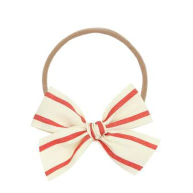 Lou Lou & Company Ribbon Bow – Red Stripe Headband