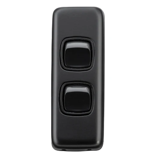 Tradco 2 Gang Flat Plate Rocker Switches