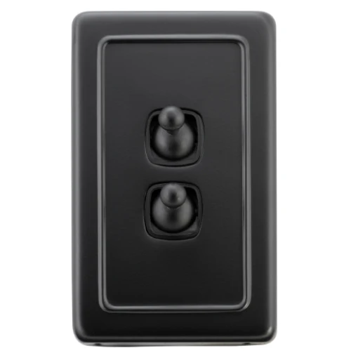 Tradco 2 Gang Flat Plate Toggle Switches