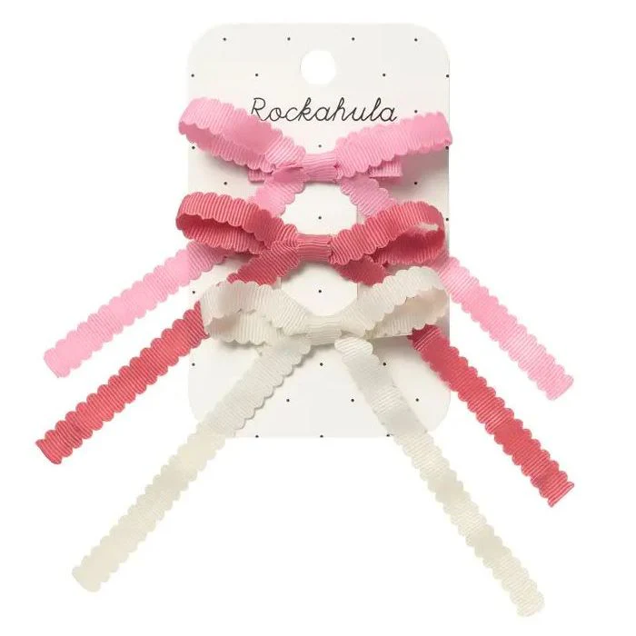 Rockahula Scalloped Bow Tie Clips 3 Pack