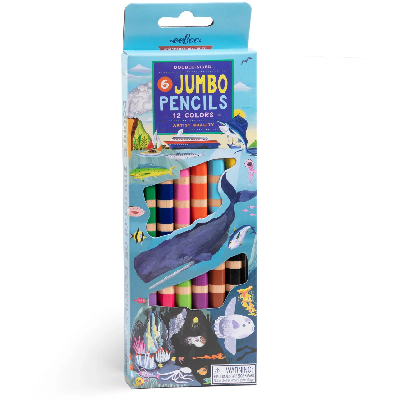 eeBoo Under The Sea 6 Jumbo Double Pencils