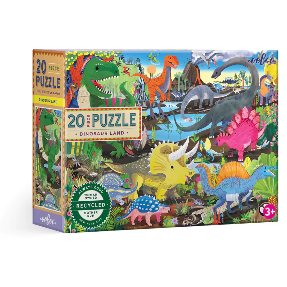 eeBoo Dinosaur Land Big Puzzle 20pc