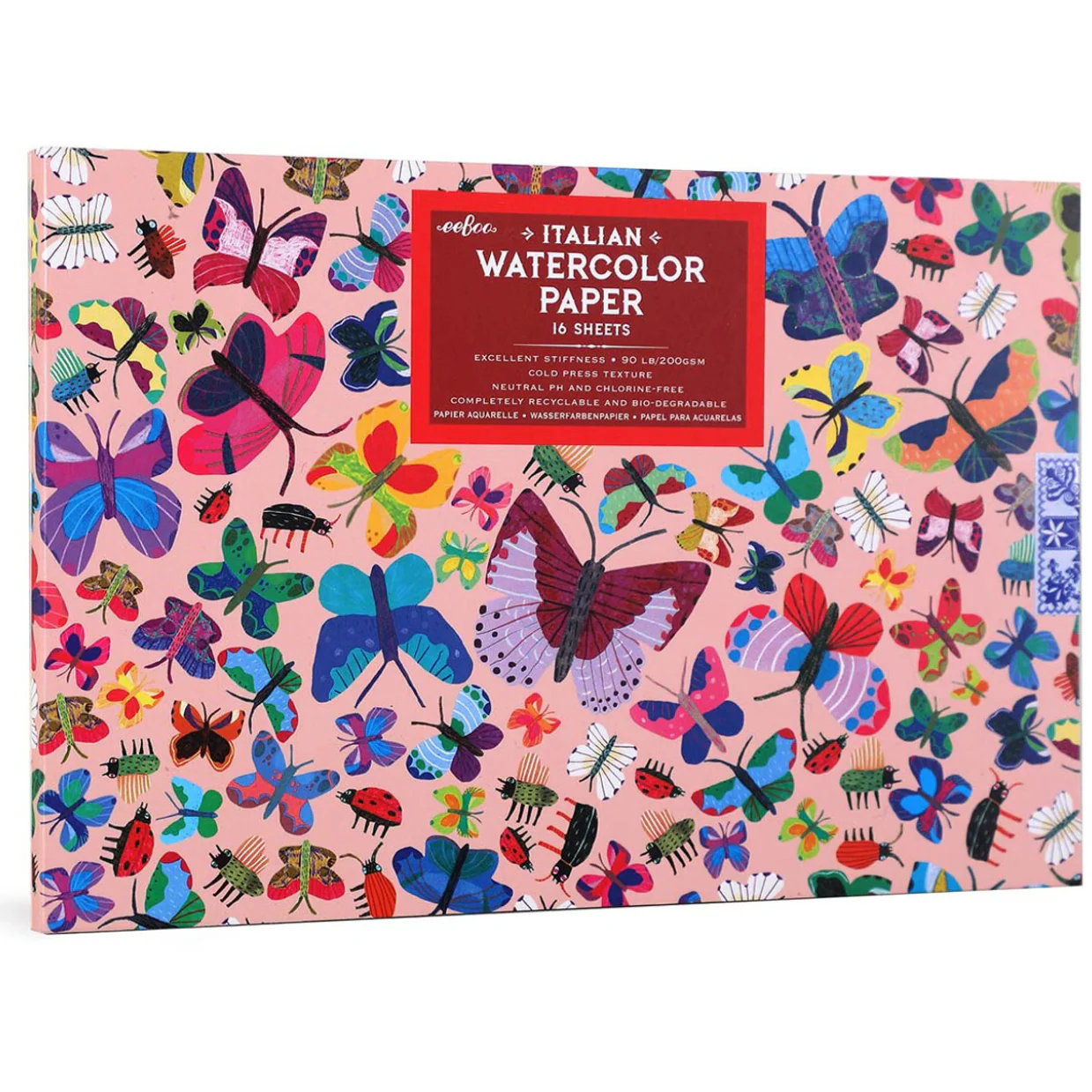 eeBoo Butterflies Watercolor Pad