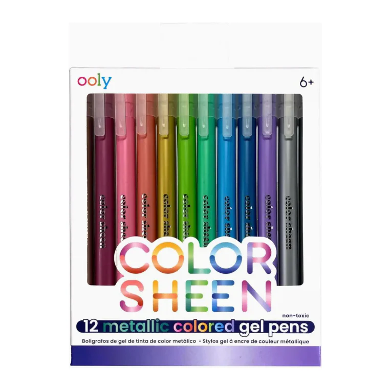 Ooly Color Sheen Metallic Gel Pens – Set of 12