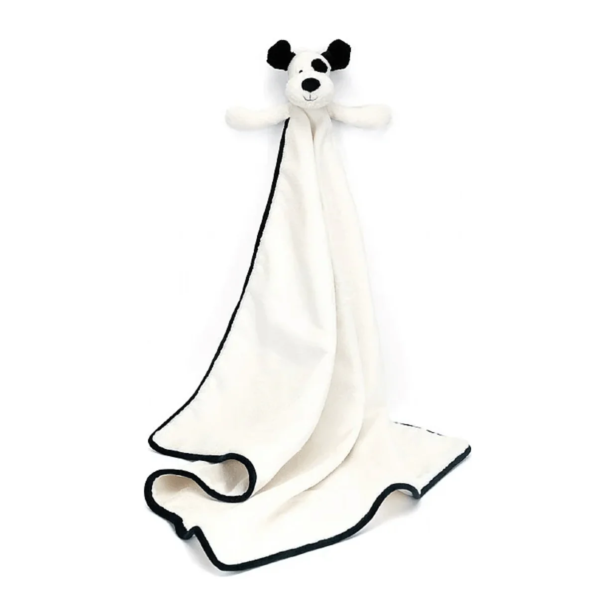 Jellycat Bashful Black and Cream Puppy Blankie