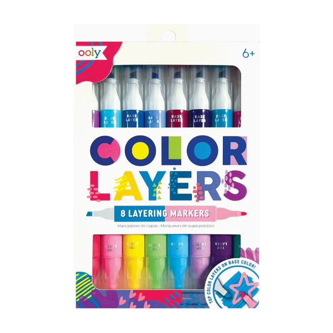 Ooly Color Layers Double-Ended Layering Markers- Set of 8