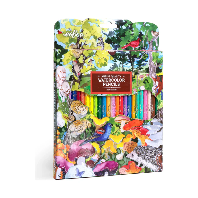 eeBoo Mushroom Watercolor Pencils- 24 Piece
