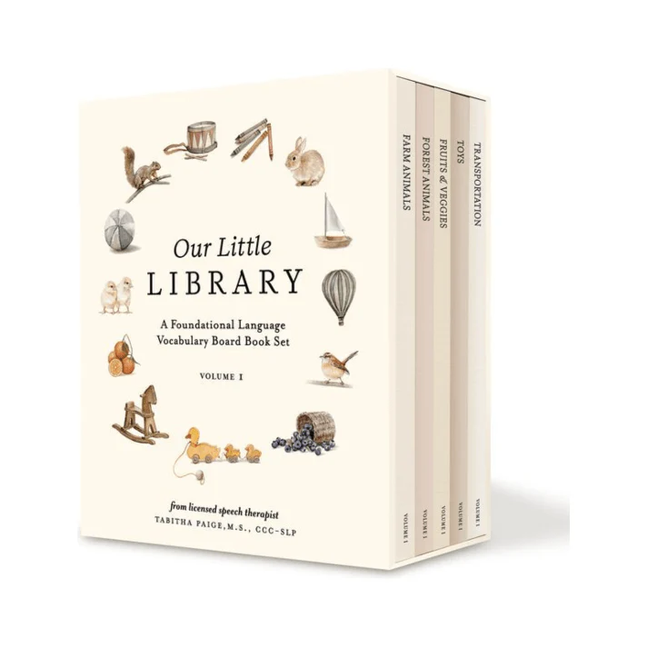 Our Little Library: A Foundational Language Vocabulary Board Book Set for Babies