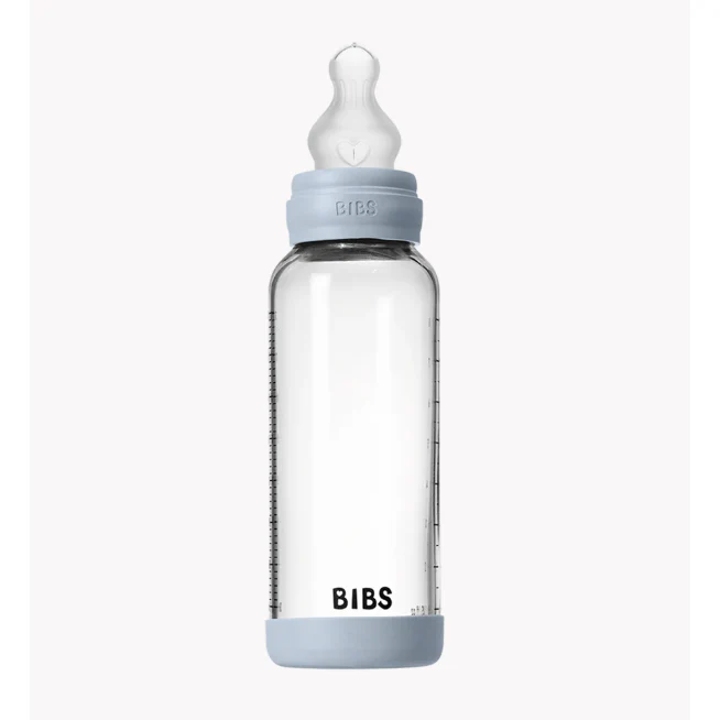 BIBS Baby Glass Bottle Set 8oz Silicone