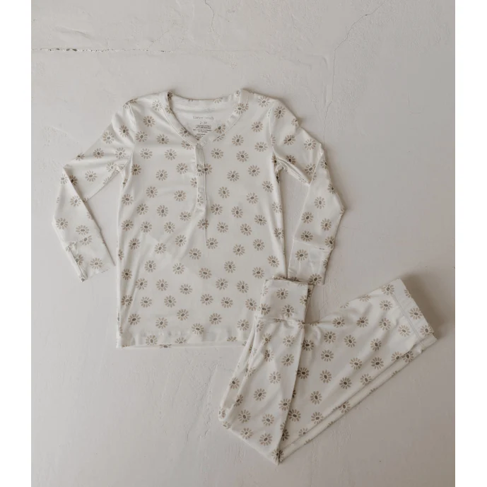 Forever French Bamboo Two Piece Pajama Set- Daisy Fields