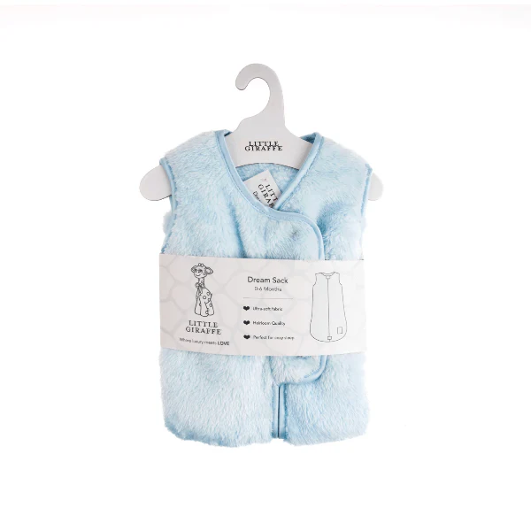 Little Giraffe Stretch Chenille Dreamsack- Blue
