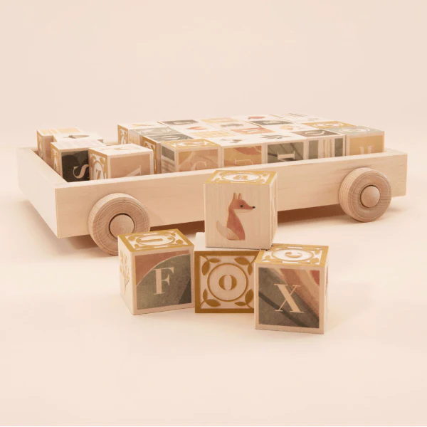 Uncle Goose – Watercolor ABC Blocks with Wagon
