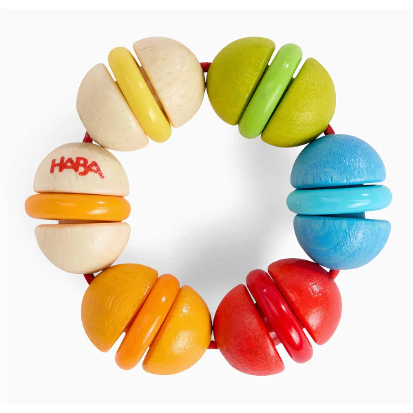 Haba Rainbow Rattle Grasping and Teething Toy