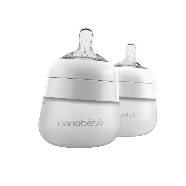 Nanobebe 5oz Flexy Silicone Baby Bottle- 2 Pack
