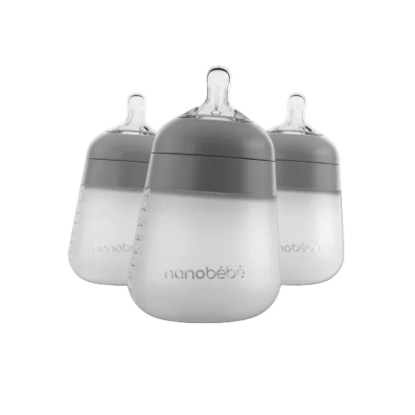 Nanobebe 9oz Flexy Silicone Baby Bottle- 3 Pack