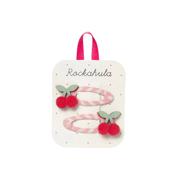 Rockahula Cherry Kiss Stripy Clips