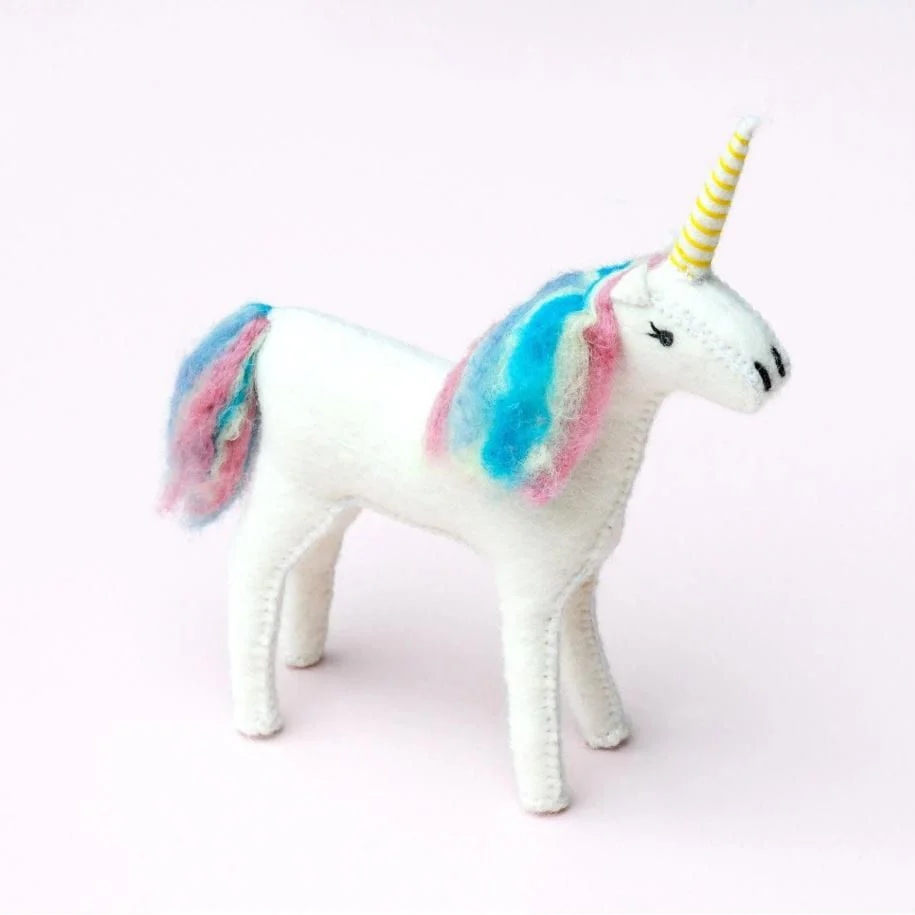 Tara Treasures Felt Unicorn Toy – Small